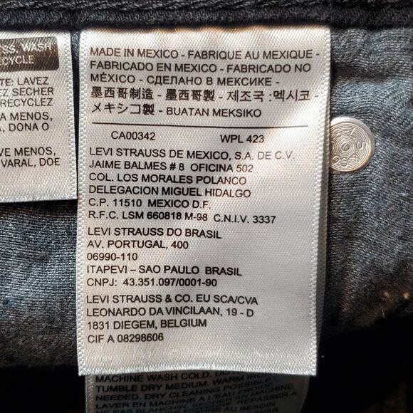 Levis Mens Size 30X32 NWT 511 Flex Straight Jeans Slim-Fit Denim Black - Picture 9 of 10